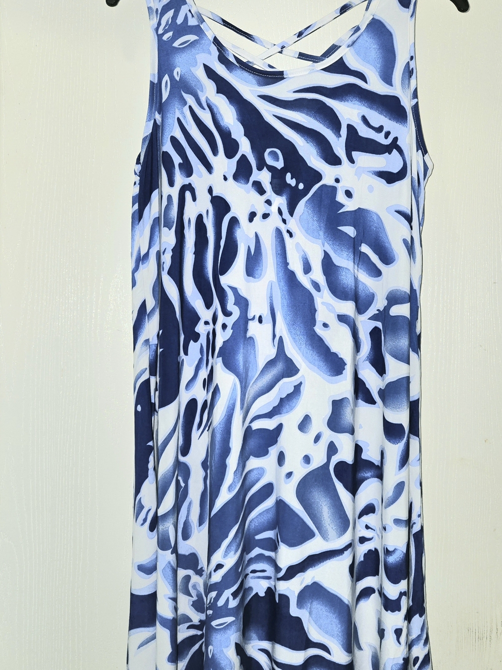 Women’s Blue & White Printed Dress
